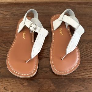 NWOT Salt Water girls white leather t-strap sandal kid size 1